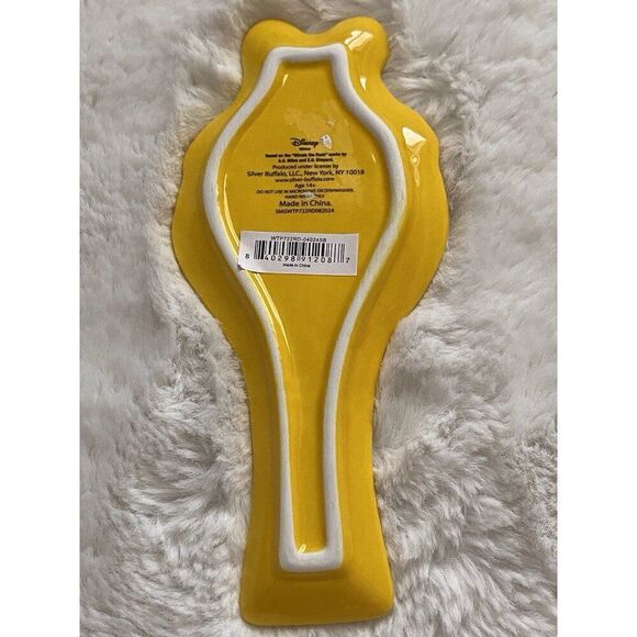 Disney Winnie The Pooh Hunny Honey Pot Bees Spoon Rest Ceramic Yellow NEW - Picture 4 of 6